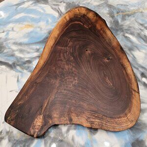 Handmade Live Edge Black Walnut and Copper Epoxy Charcuterie Board